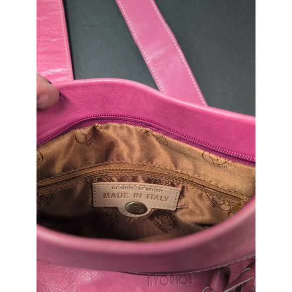 AVORIO Purse Bright Pink Super Soft Beautiful Leather Crossbody Made In Italy - Picture 3 of 8